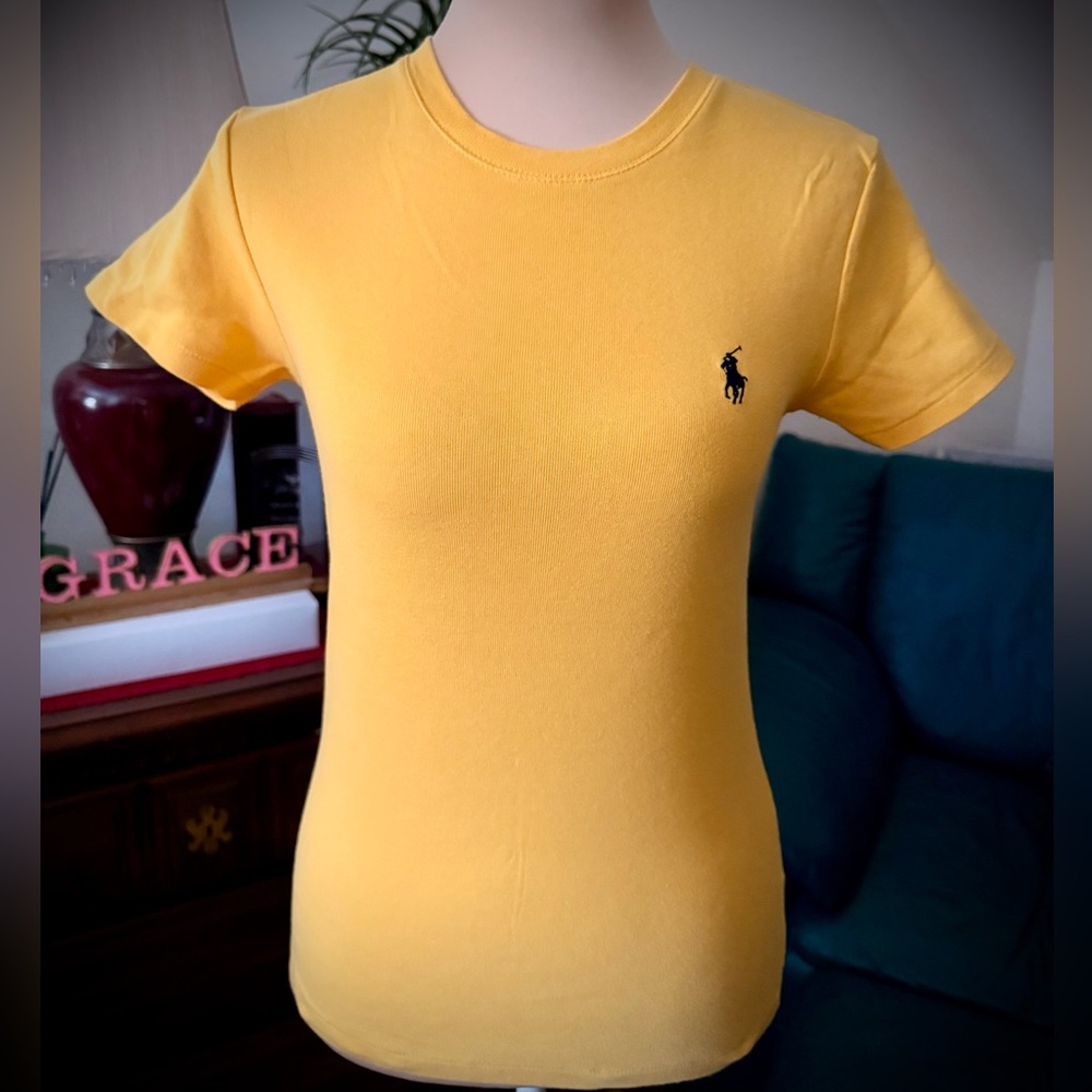 Ralph Lauren Yellow Cotton Tee